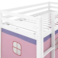 Hochbett BARBY 90 x 200 cm rosa/natur