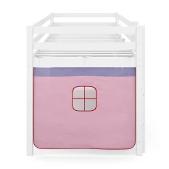 Hochbett BARBY 90 x 200 cm rosa/natur