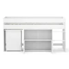 Hochbett Holz STANLEY mit Schreibtisch und Kommode 90 x 200 cm weiss