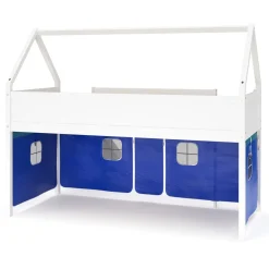 Hochbett JESSI mit Rutsche und Leiter 90 x 200 cm weiss