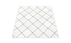 Hochflor Teppich EVE 160 x 220 cm beige/schwarz