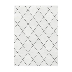 Hochflor Teppich EVE 160 x 220 cm beige/schwarz