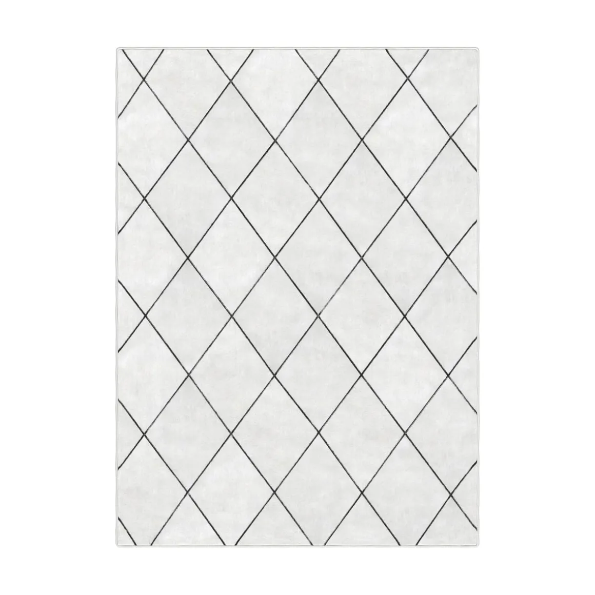 Hochflor Teppich EVE 160 x 220 cm beige/schwarz