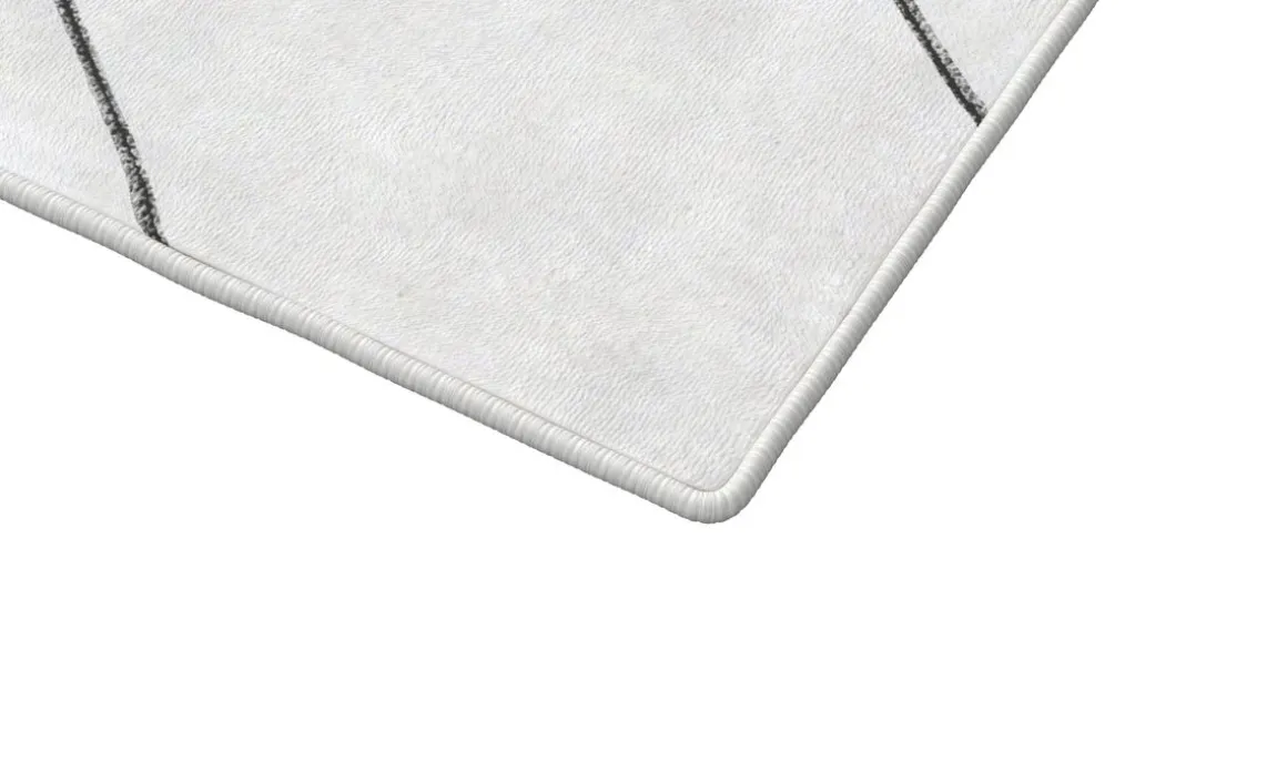 Hochflor Teppich EVE 160 x 220 cm beige/schwarz