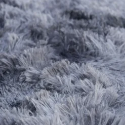 Hochflor Teppich flauschig 120 x 180 cm grau