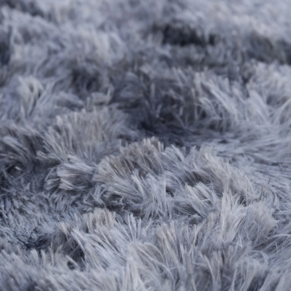 Hochflor Teppich flauschig 120 x 180 cm grau