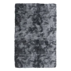 Hochflor Teppich flauschig 120 x 180 cm grau