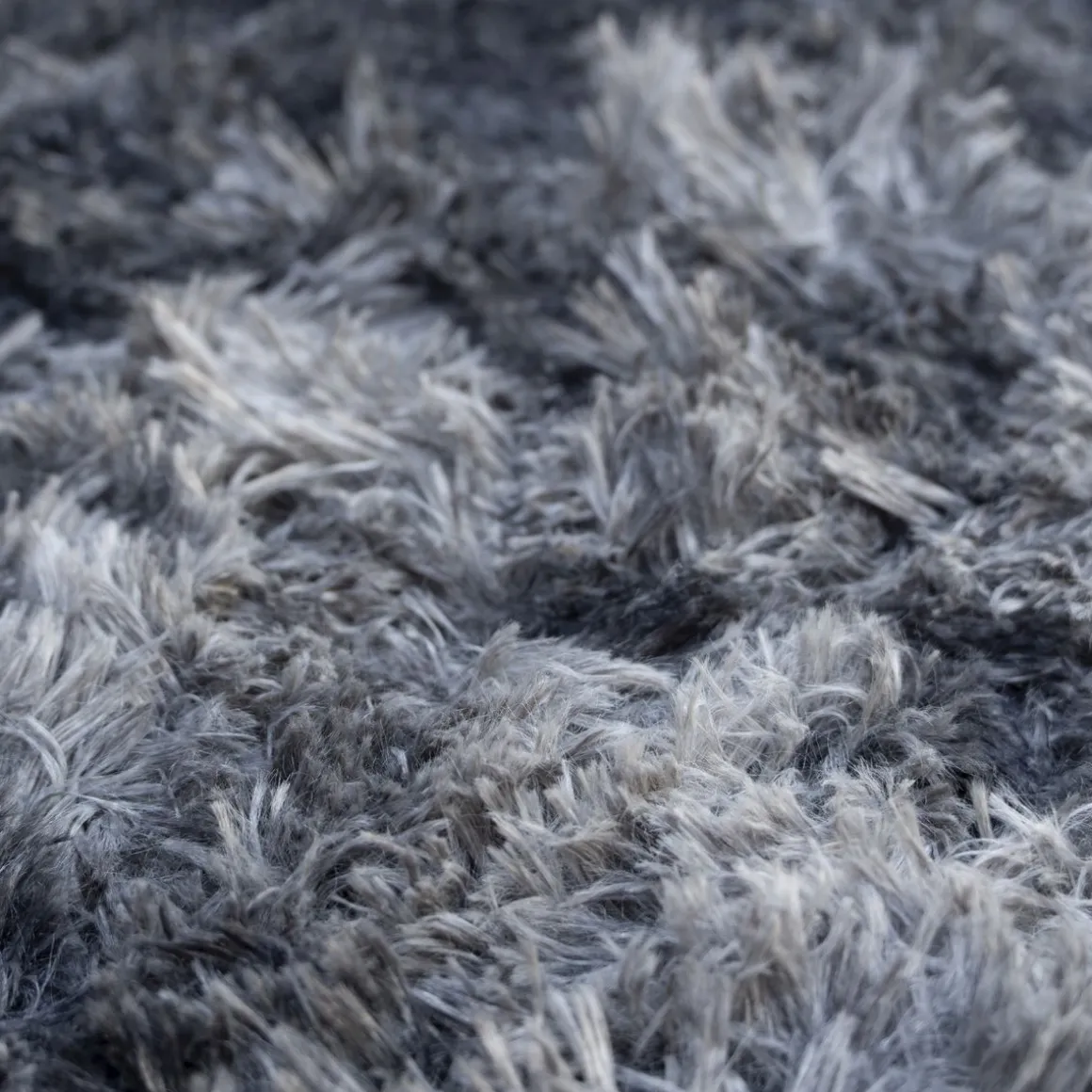 Hochflor Teppich flauschig 120 x 180 cm schwarz