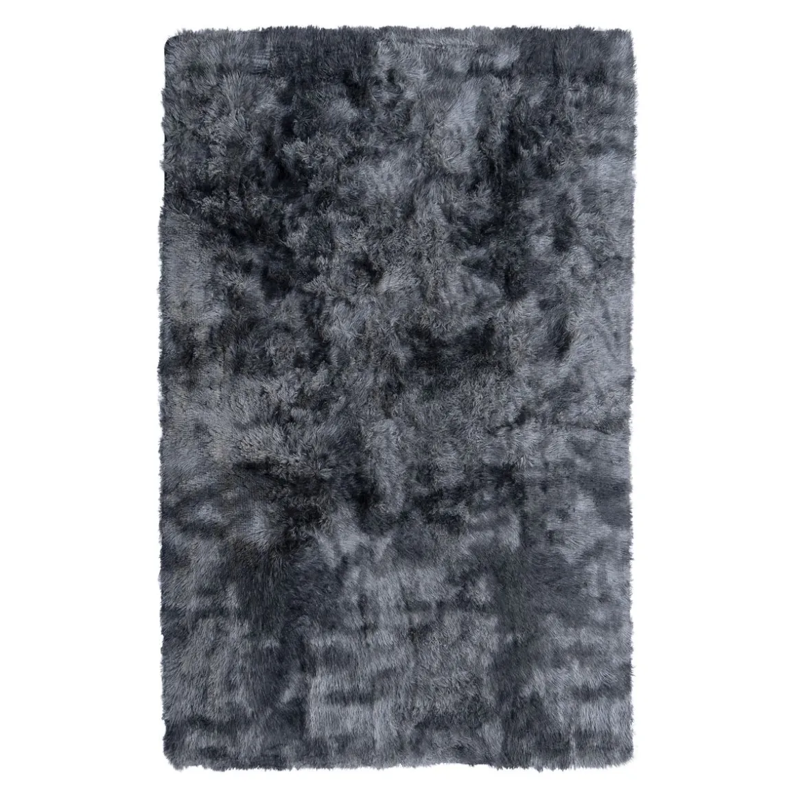 Hochflor Teppich flauschig 120 x 180 cm schwarz