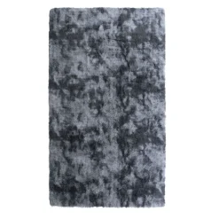 Hochflor Teppich flauschig 150 x 240 cm grau