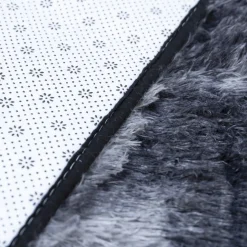 Hochflor Teppich flauschig 150 x 240 cm grau