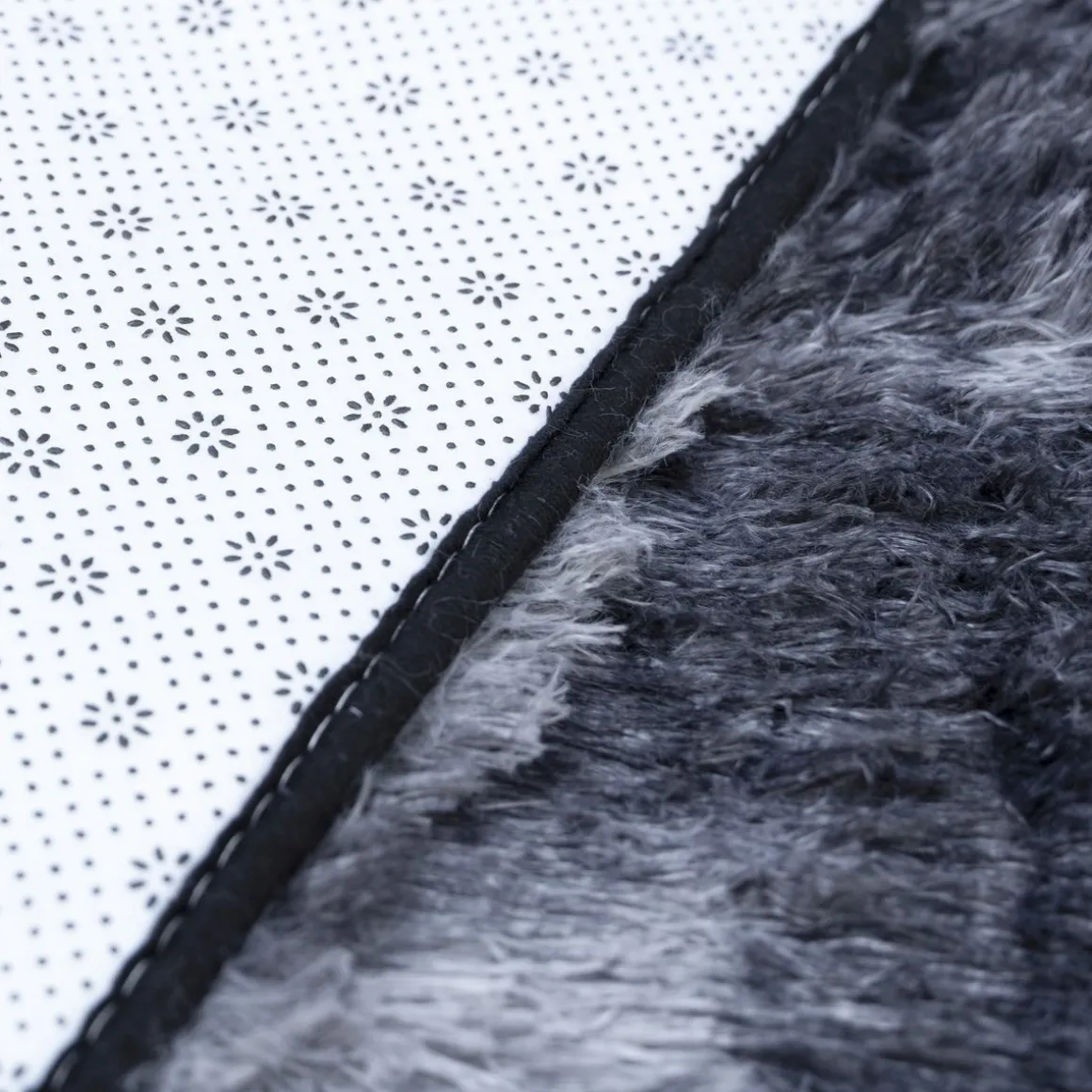 Hochflor Teppich flauschig 150 x 240 cm grau