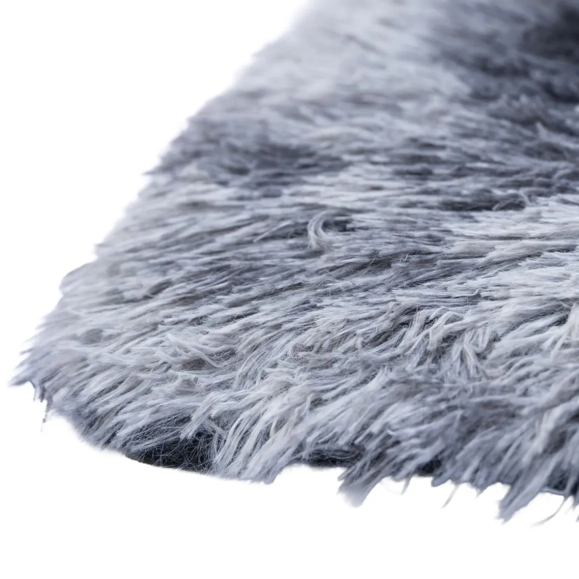 Hochflor Teppich flauschig 150 x 240 cm grau