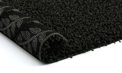 Hochflor Teppich rund 120 cm anthrazit