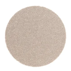 Hochflor Teppich rund 120 cm creme