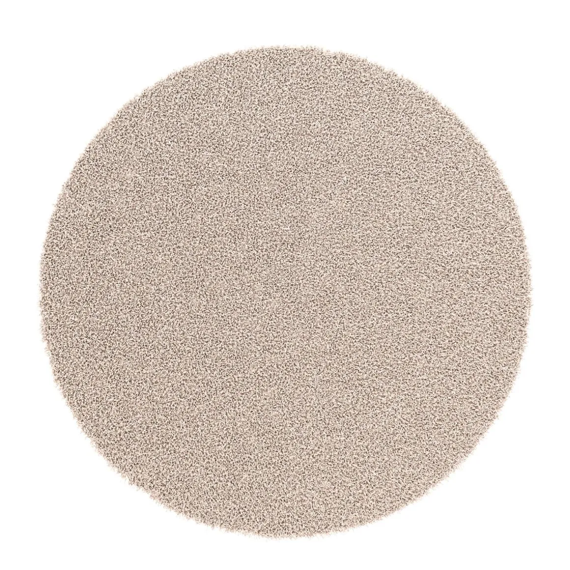 Hochflor Teppich rund 120 cm creme