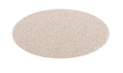 Hochflor Teppich rund 120 cm creme