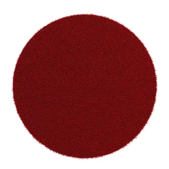 Hochflor Teppich rund 120 cm rot
