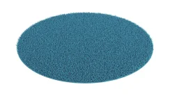 Hochflor Teppich rund 120 cm türkis