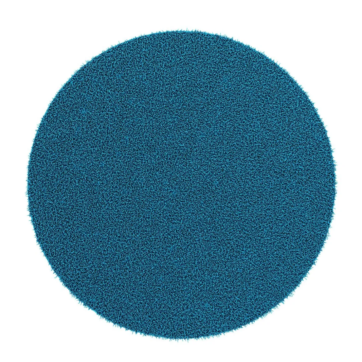 Hochflor Teppich rund 120 cm türkis