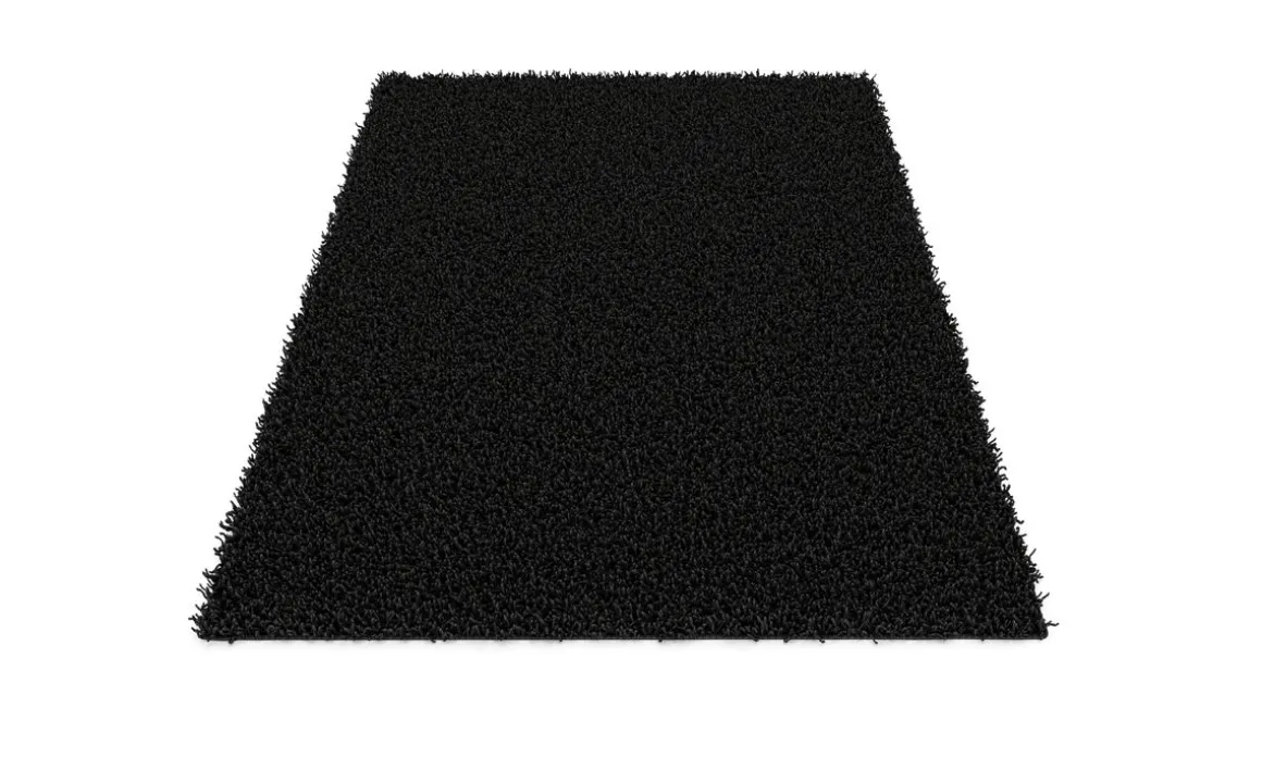 Hochflor Teppich 80 x 150 cm anthrazit