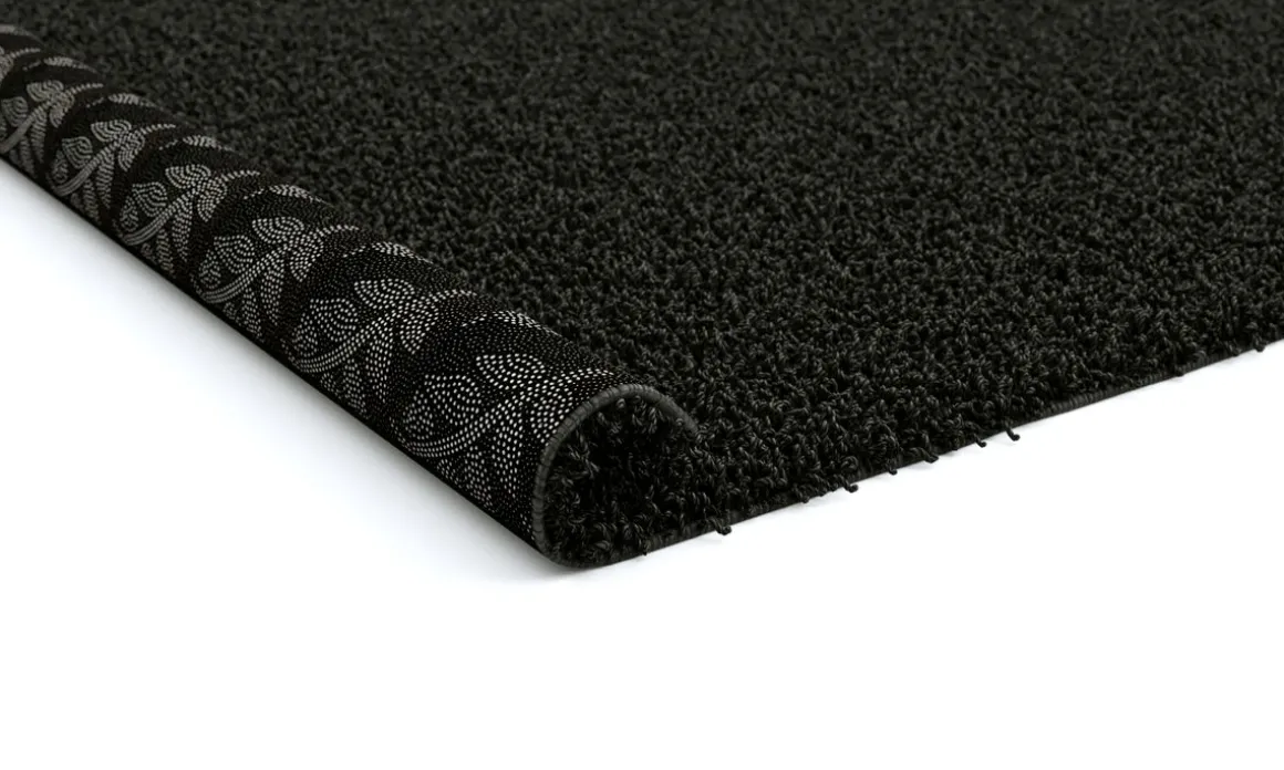 Hochflor Teppich 120 x 170 cm anthrazit