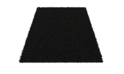 Hochflor Teppich 60 x 110 cm anthrazit