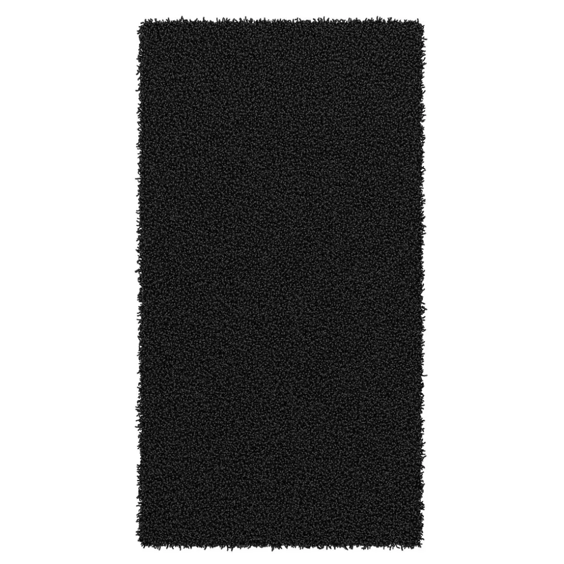 Hochflor Teppich 60 x 110 cm anthrazit