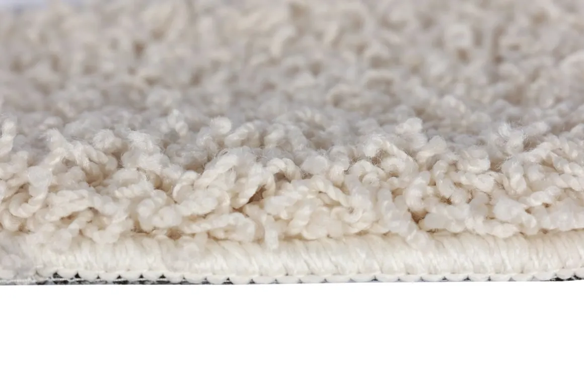 Hochflor Teppich 240 x 340 cm creme