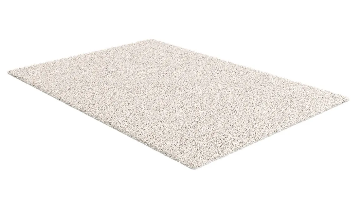 Hochflor Teppich 160 x 230 cm creme