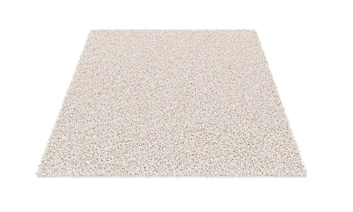 Hochflor Teppich 200 x 290 cm creme