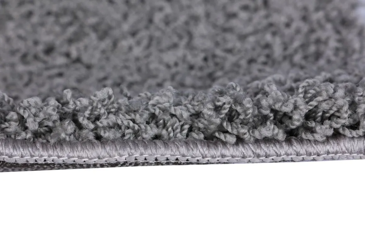 Hochflor Teppich 240 x 340 cm grau