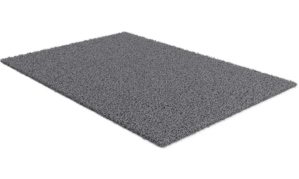 Hochflor Teppich 240 x 340 cm grau