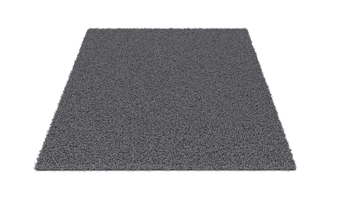 Hochflor Teppich 240 x 340 cm grau