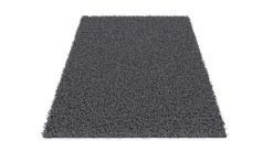 Hochflor Teppich 60 x 110 cm grau