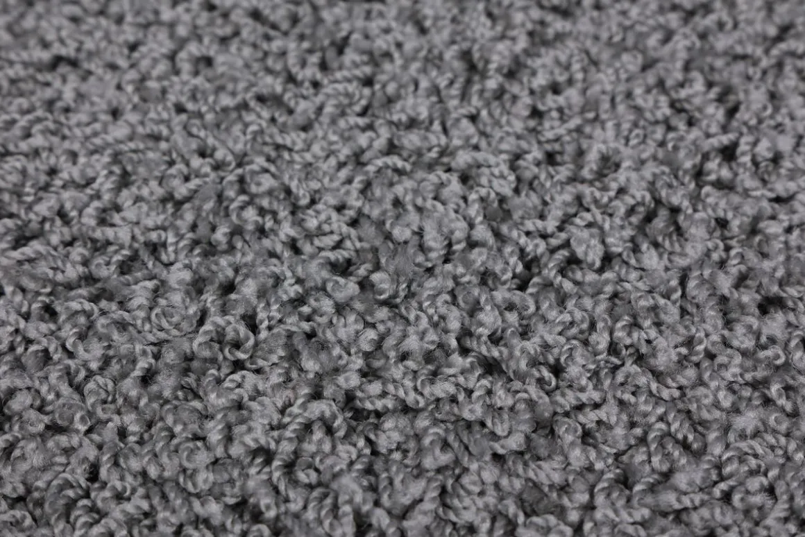 Hochflor Teppich 200 x 290 cm grau