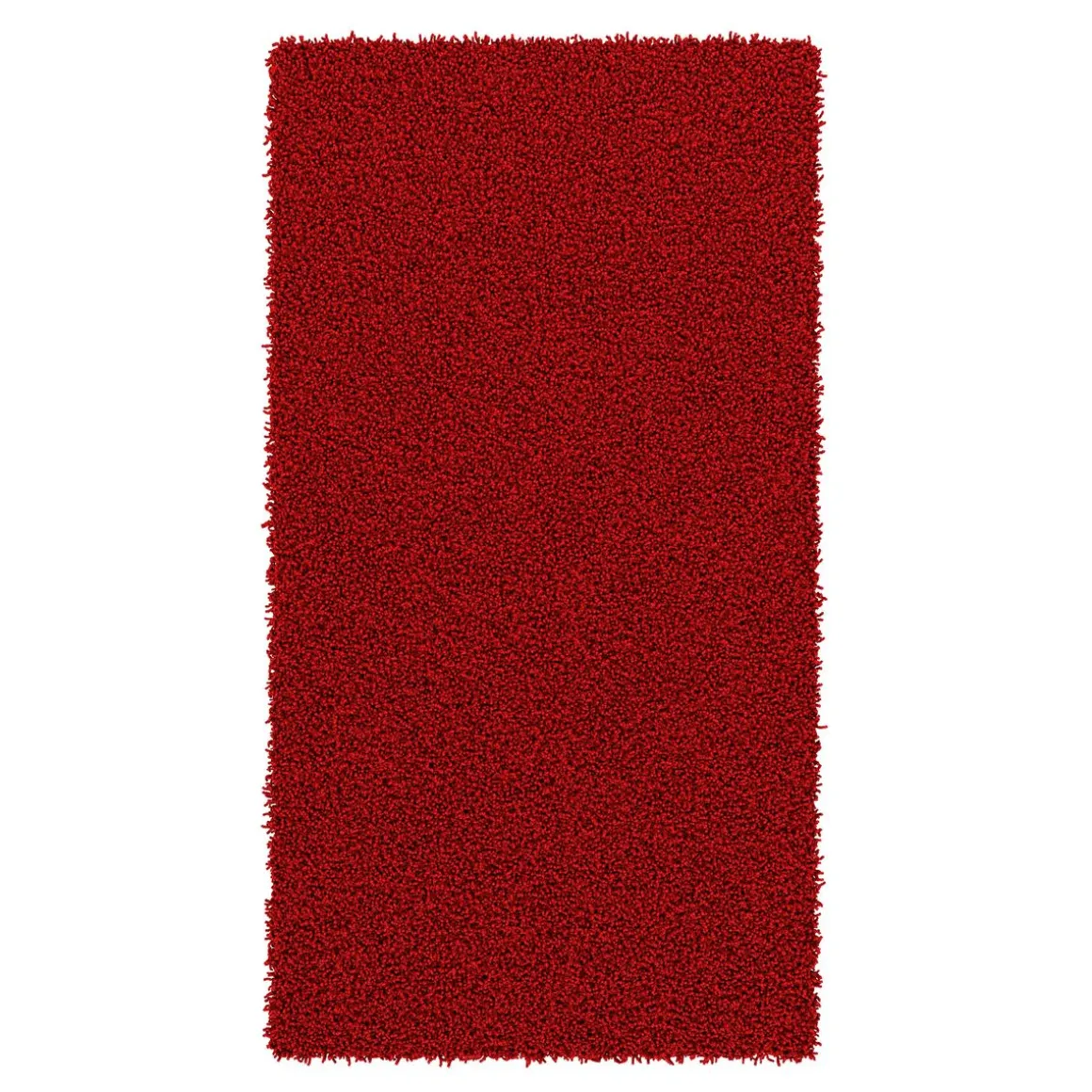 Hochflor Teppich 60 x 110 cm rot