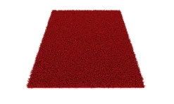 Hochflor Teppich 60 x 110 cm rot