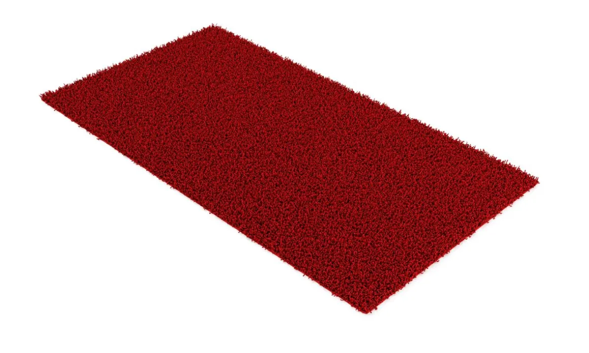 Hochflor Teppich 60 x 110 cm rot