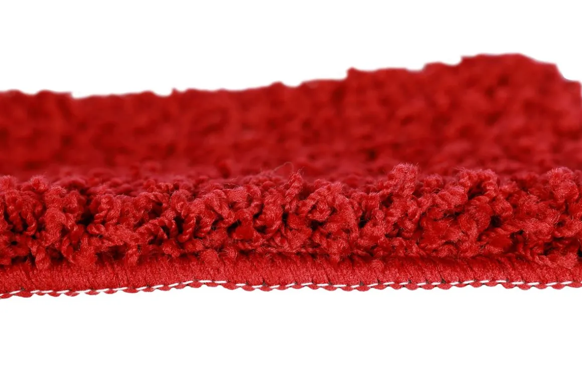 Hochflor Teppich 160 x 230 cm rot