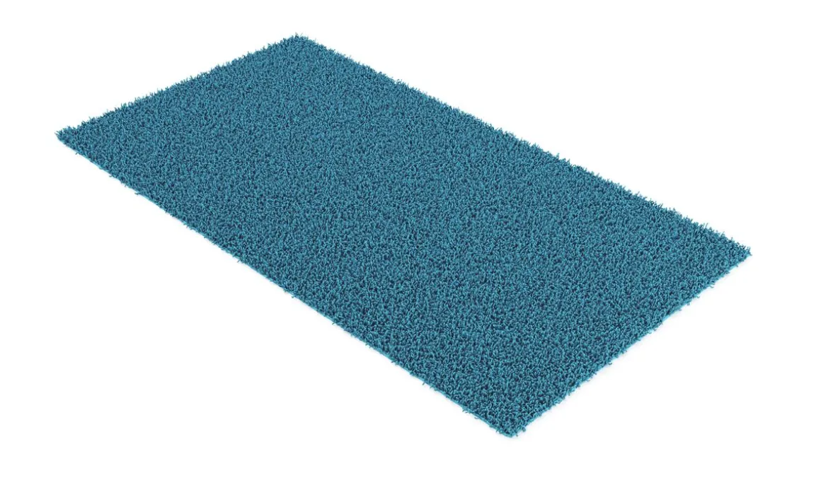 Hochflor Teppich 60 x 110 cm türkis