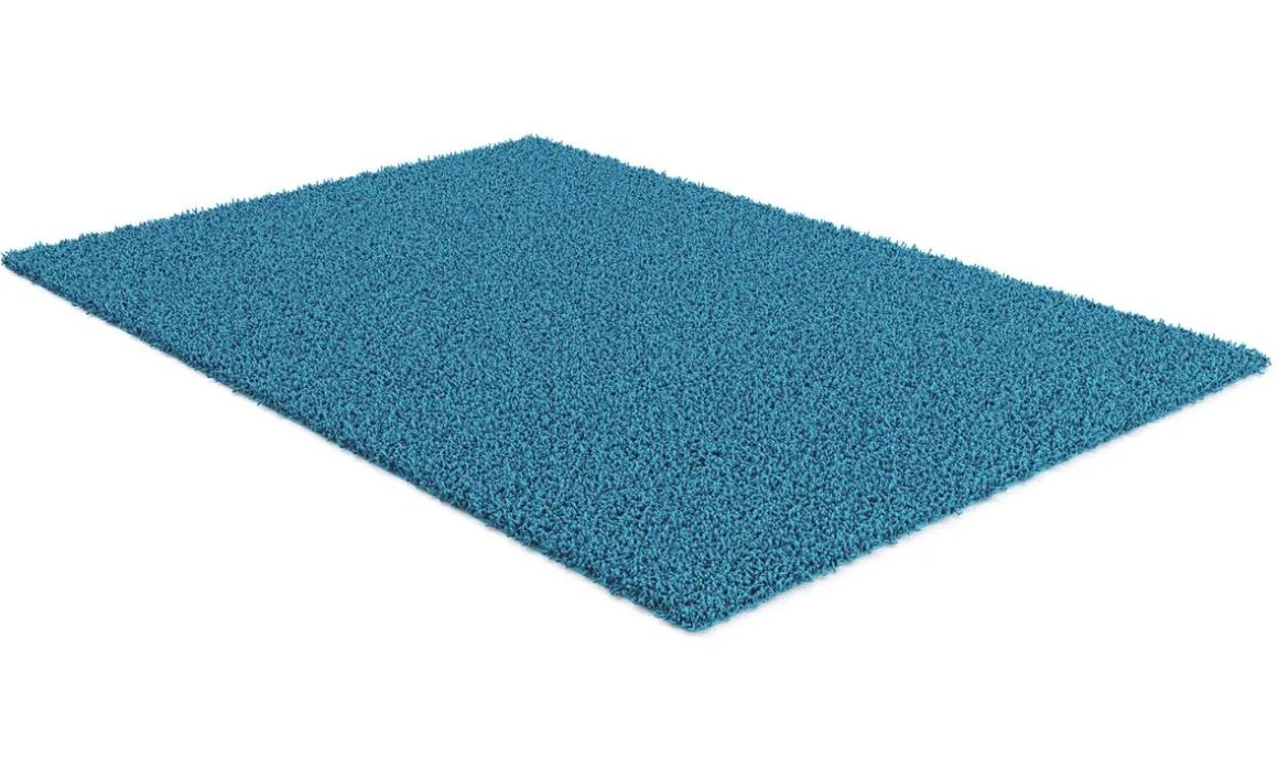 Hochflor Teppich 120 x 170 cm türkis