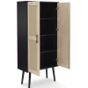 Hochschrank ALDO 70 x 150 cm schwarz/hellbraun
