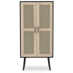 Hochschrank ALDO 70 x 150 cm schwarz/hellbraun