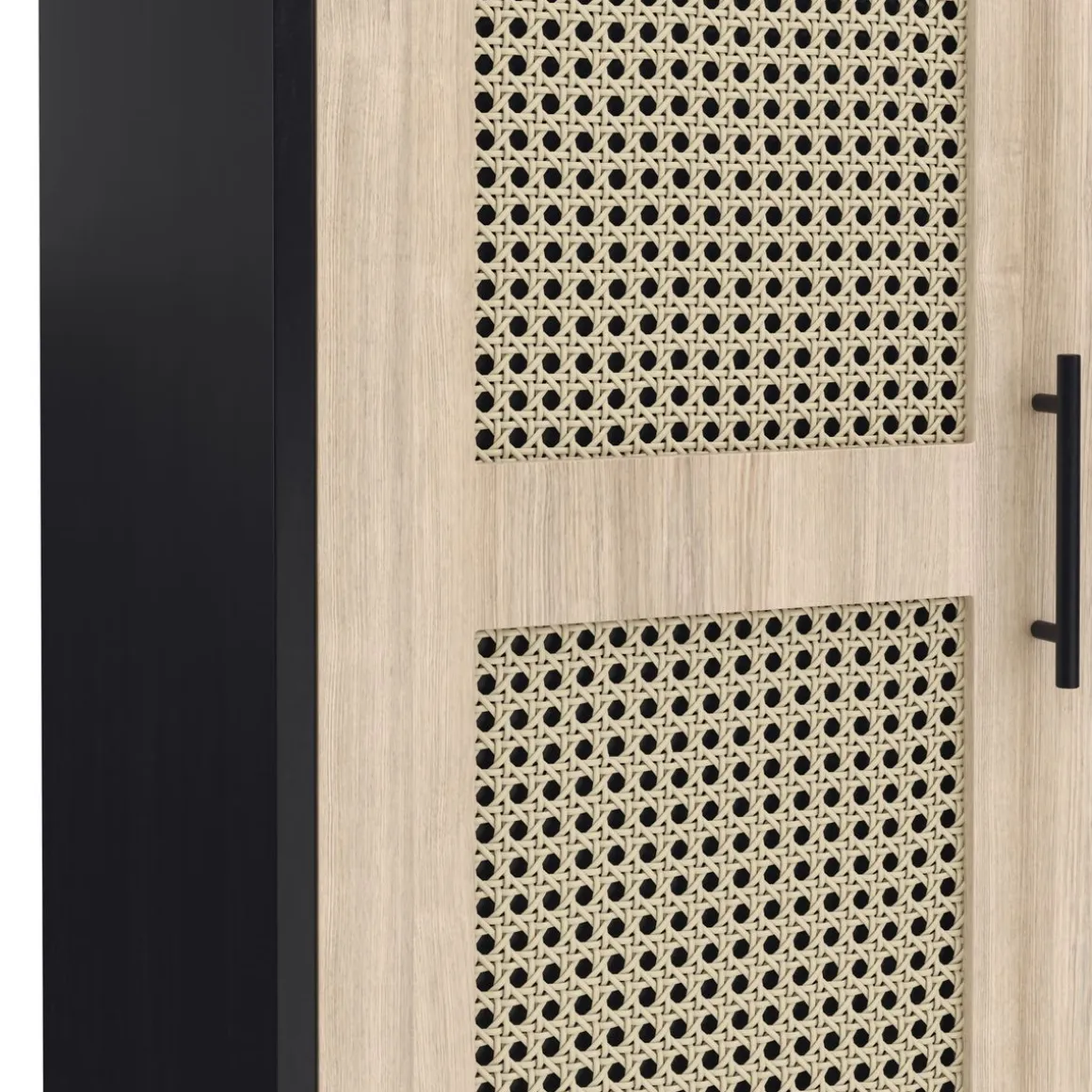 Hochschrank ALDO 70 x 150 cm schwarz/hellbraun