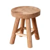 Hocker Holz rund 15 x 18 cm natur