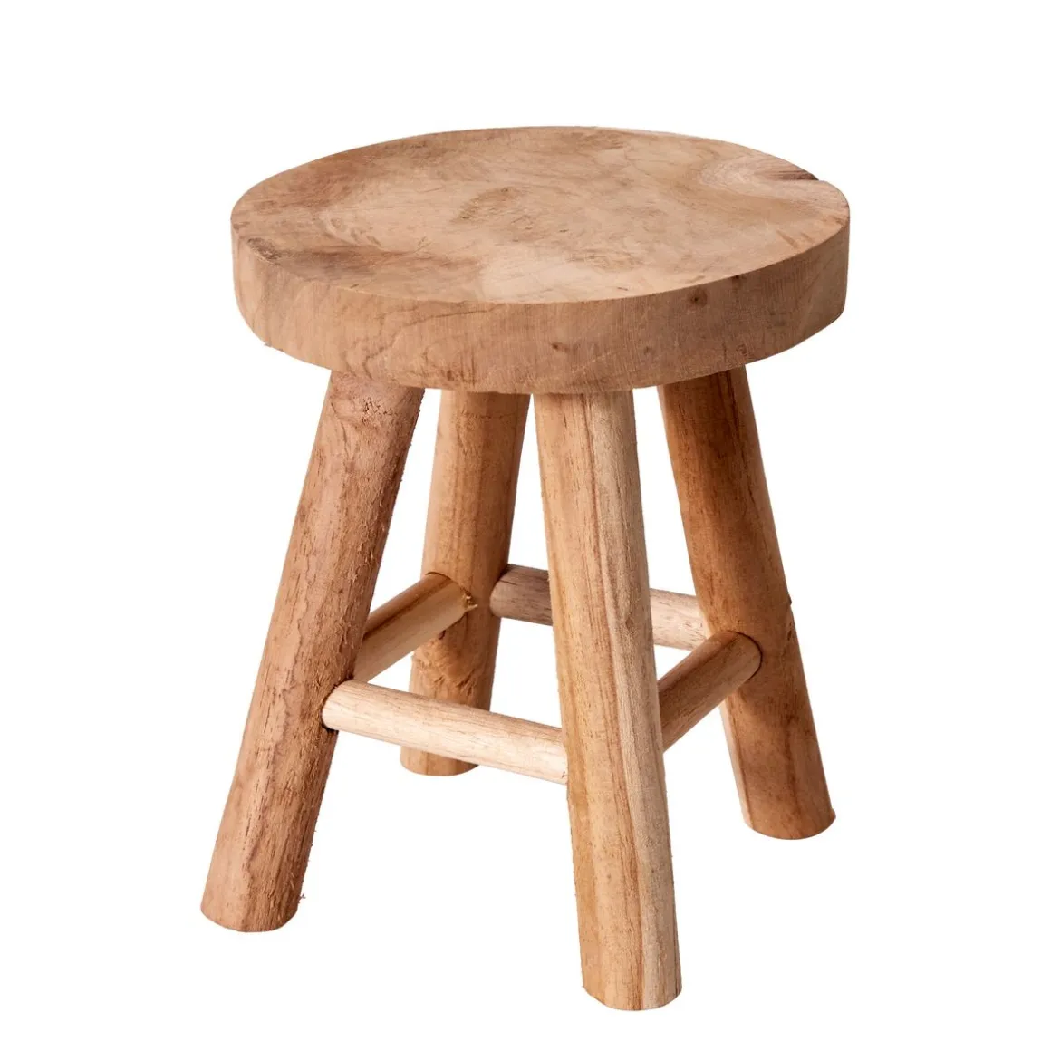 Hocker Holz rund 15 x 18 cm natur