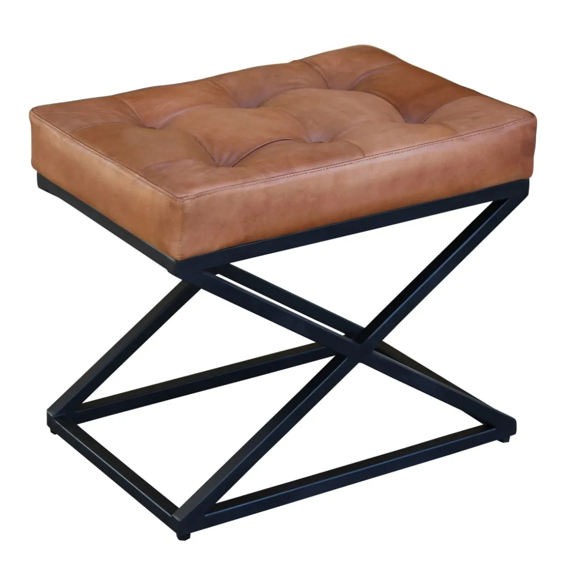 Hocker Leder Vintage DENISE