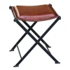 Hocker Leder Vintage ELLE klappbar