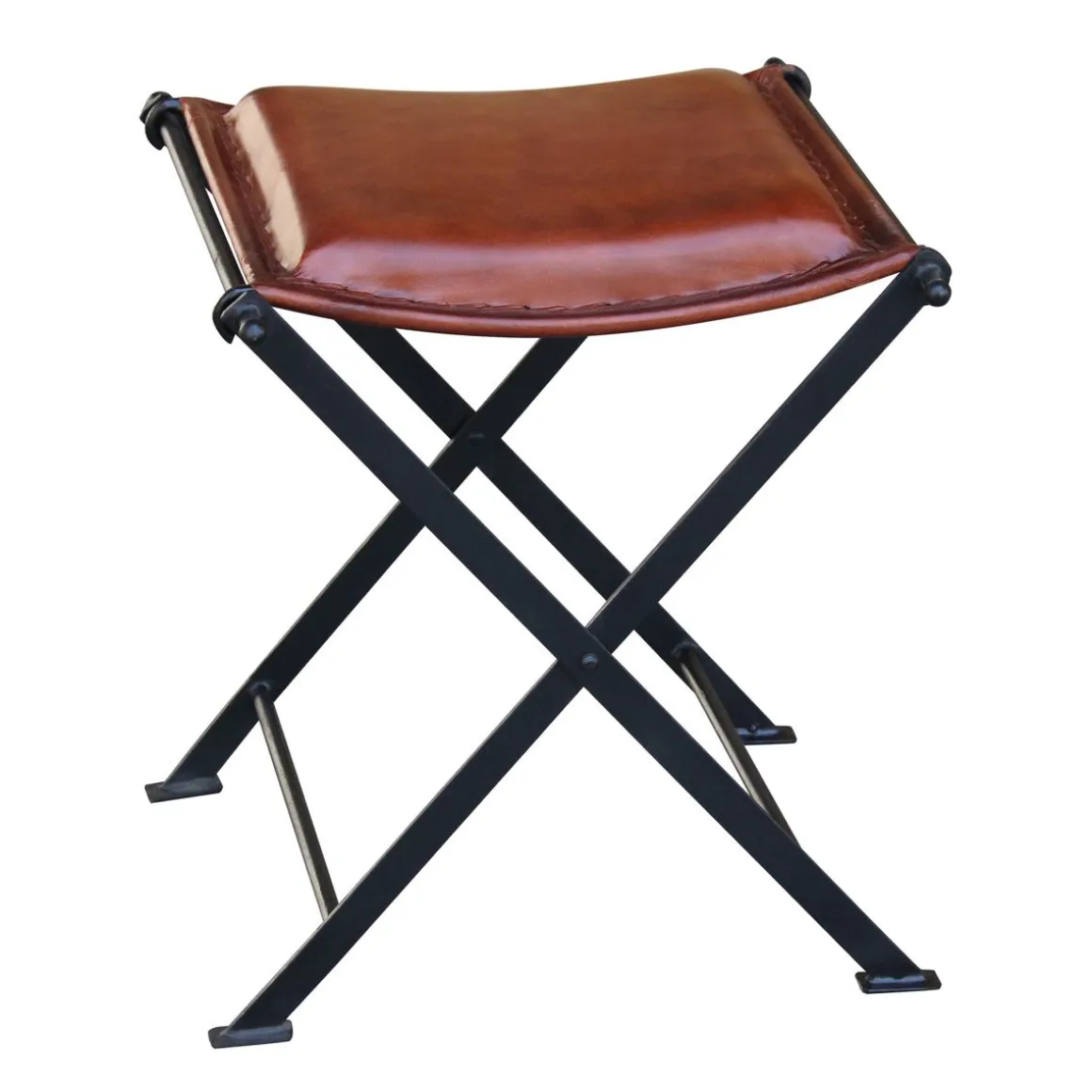 Hocker Leder Vintage ELLE klappbar